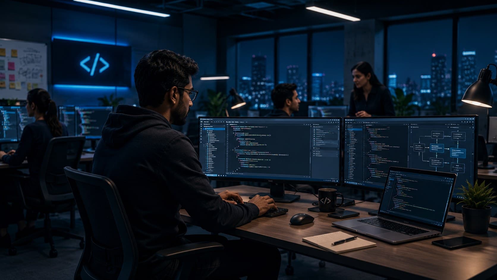 Technology & Engineering professionals in a modern work environment